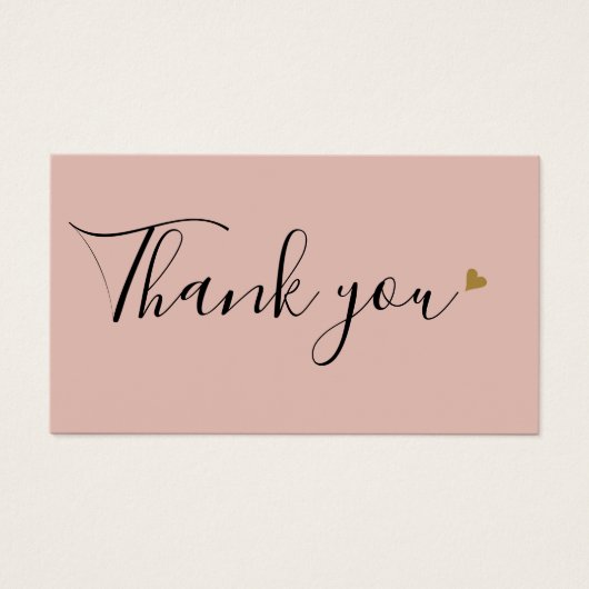 Eenvoudige Roze Bedankt Voor Winkelen Kortingkaart Visitekaartje (Voorkant)