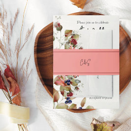 Eenvoudige Roze Beginletters Uitnodigingen Wikkel