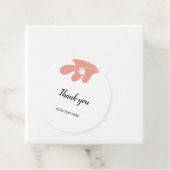 Eenvoudige roze bladeren dank u cadeau labels (In situ)