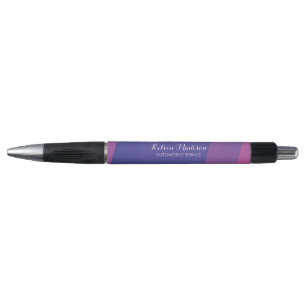 Eenvoudige roze blauwe diagonale lijnen pen