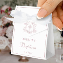 Eenvoudige Roze Bloemen Kruis Doop Kleine Tent