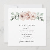 Eenvoudige roze bloemenfoto Elegante bruiloft (Voorkant)