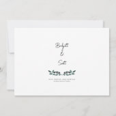 Eenvoudige Roze Bloemige Monogram Save The Date (Achterkant)