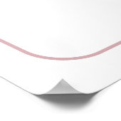 Eenvoudige Roze Bloemkruis Doop Uitnodiging Poster (Hoek)