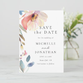 Eenvoudige Roze Blush Bloem Moderne Christelijke B Save The Date