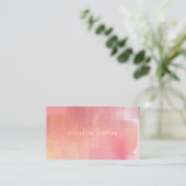 Eenvoudige Roze Blush Minimale Waterverf Visitekaartje (Staand voorkant)
