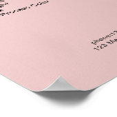 Eenvoudige Roze Blush Prijslijst Poster (Hoek)
