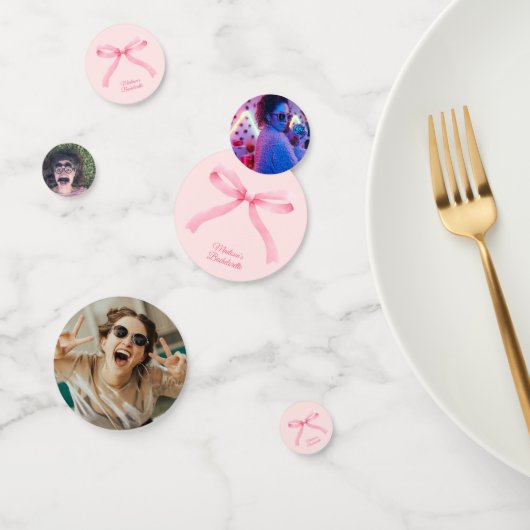 Eenvoudige roze boog meisjescoquette vrijgezellenf confetti (Groep)