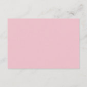 Eenvoudige roze boog platte plaats kaart (Achterkant)