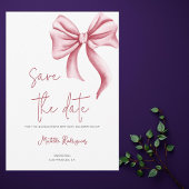 Eenvoudige Roze Boog Verjaardag Quinceañera Save The Date