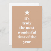 Eenvoudige Roze Boom Citaat Kerstmis Feestdagenkaart (Voorkant / Achterkant)