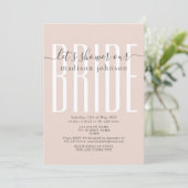 Eenvoudige roze bridal Shower-uitnodiging Kaart (Staand voorkant)