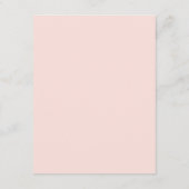 Eenvoudige roze bruiloft details informatiekaartje (Achterkant)