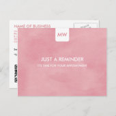 Eenvoudige Roze Chic Afspraak Herinnering QR-code Briefkaart (Voorkant / Achterkant)