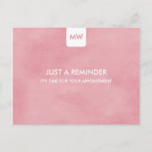 Eenvoudige Roze Chic Afspraak Herinnering QR-code Briefkaart (Voorkant)
