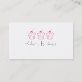 Eenvoudige roze cupcake-visitekaartjes visitekaartje