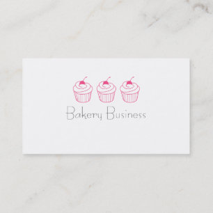 Eenvoudige roze cupcake-visitekaartjes visitekaartje