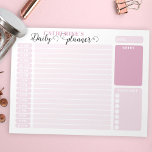 Eenvoudige roze daguurpleister van 6.00 - 10.00 uu notitieblok<br><div class="desc">Als je graag georganiseerd wordt gedurende elk uur van de dag,  dan is deze gepersonaliseerde planner perfect voor je. Met roze tinten en moderne lettertypecombinaties is deze sjabloon eenvoudig te gebruiken en volledig aanpasbaar.</div>