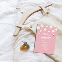 Eenvoudige roze Daisy Baby in bloei meisje douche