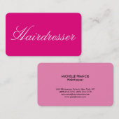 Eenvoudige, roze, eenvoudige, roze vormmachine visitekaartje (Voorkant / Achterkant)