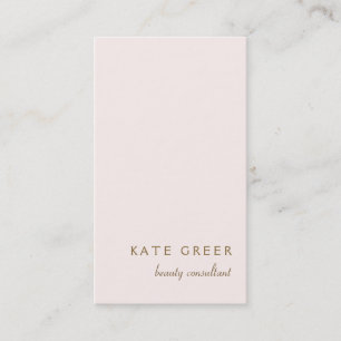 Eenvoudige roze elegante en stijlvolle vormgeving  visitekaartje