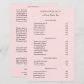 Eenvoudige roze, elegante, moderne zakelijke prijs (Voorkant / Achterkant)