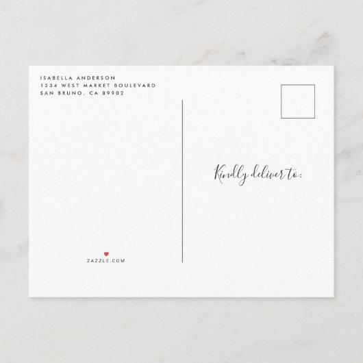 Eenvoudige roze en gouden glitter Confetti Virtual Uitnodiging Briefkaart (Achterkant)