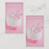 Eenvoudige roze en witte bakkerij visitekaartje (Voorkant / Achterkant)