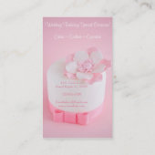 Eenvoudige roze en witte bakkerij visitekaartje (Achterkant)