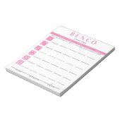 Eenvoudige roze en witte Bunco-smartcardlaptop Notitieblok (Linkerzijde)