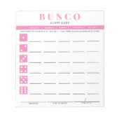 Eenvoudige roze en witte Bunco-smartcardlaptop Notitieblok (Voorkant)