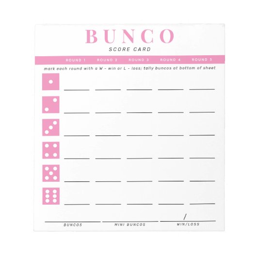 Eenvoudige roze en witte Bunco-smartcardlaptop Notitieblok (Voorkant)
