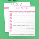 Eenvoudige roze en witte Bunco-smartcardlaptop Notitieblok<br><div class="desc">Scheur zoveel scorekaarten af als nodig is uit dit notebookblok en stroomlijnt uw Bunco-spel met deze kant-en-klare scoring-vellen die gemakkelijk te gebruiken zijn. Elke speler kan zijn wins en verliezen gemakkelijk bijhouden en buncos en kleine buncos tot vijf rondes lang talliseren. De roze accenten zijn een aanvulling op de nachtelijke...</div>