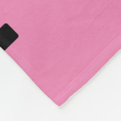 Eenvoudige roze en zwarte tekst Uw Sjabloon van he Fleece Deken (Hoek)