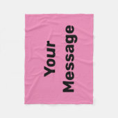 Eenvoudige roze en zwarte tekst Uw Sjabloon van he Fleece Deken (Voorkant)