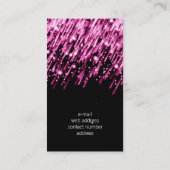 Eenvoudige, roze, fallende sterren visitekaartje (Achterkant)