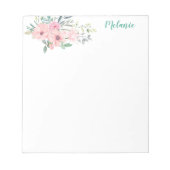 Eenvoudige roze Floral- en botanische regeling Notitieblok (Voorkant)