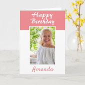 Eenvoudige roze foto 's avendag kaart (Gele Bloem)