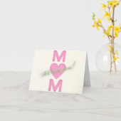 Eenvoudige roze frase Moederdag Kaart (Gele Bloem)