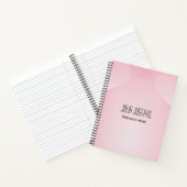 Eenvoudige roze geometrische gradiënt notitieboek (Binnen)