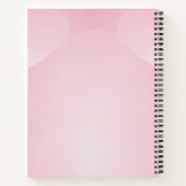 Eenvoudige roze geometrische gradiënt notitieboek (Achterkant)