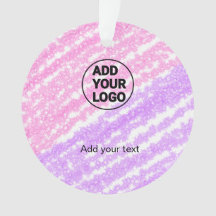 Eenvoudige roze glinstertextuur glans logo tekst t ornament