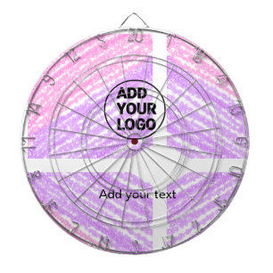 Eenvoudige roze glinstertextuur glans voeg logo te dartbord