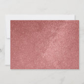 Eenvoudige Roze Glitter Girly Pet Foto Afstuderen Aankondiging (Achterkant)