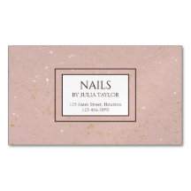 Eenvoudige Roze Glitter Nail Salon Manicurist Past