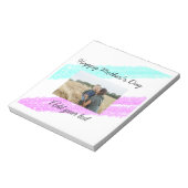 Eenvoudige roze glitterblauwe moederdag voegt naam notitieblok (Linkerzijde)