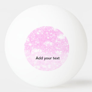 Eenvoudige roze glittersparren sterren voeg uw tek pingpongbal