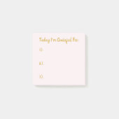 Eenvoudige roze & Gold Gratitude Post-it® Notes (Voorkant)