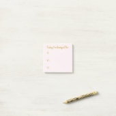 Eenvoudige roze & Gold Gratitude Post-it® Notes (Op bureau)