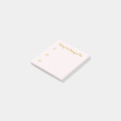 Eenvoudige roze & Gold Gratitude Post-it® Notes (Schuin)